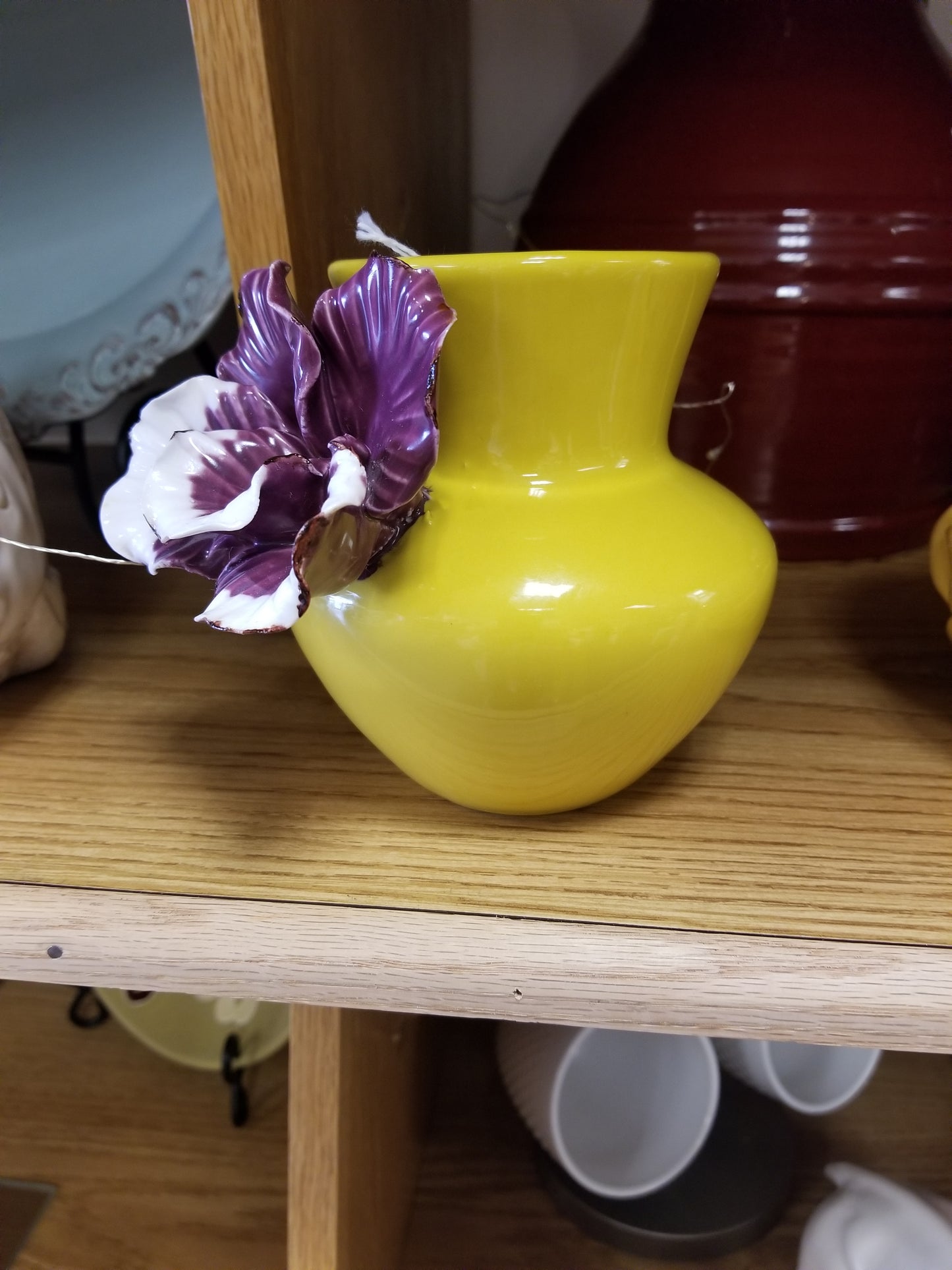 Yellow flower vase