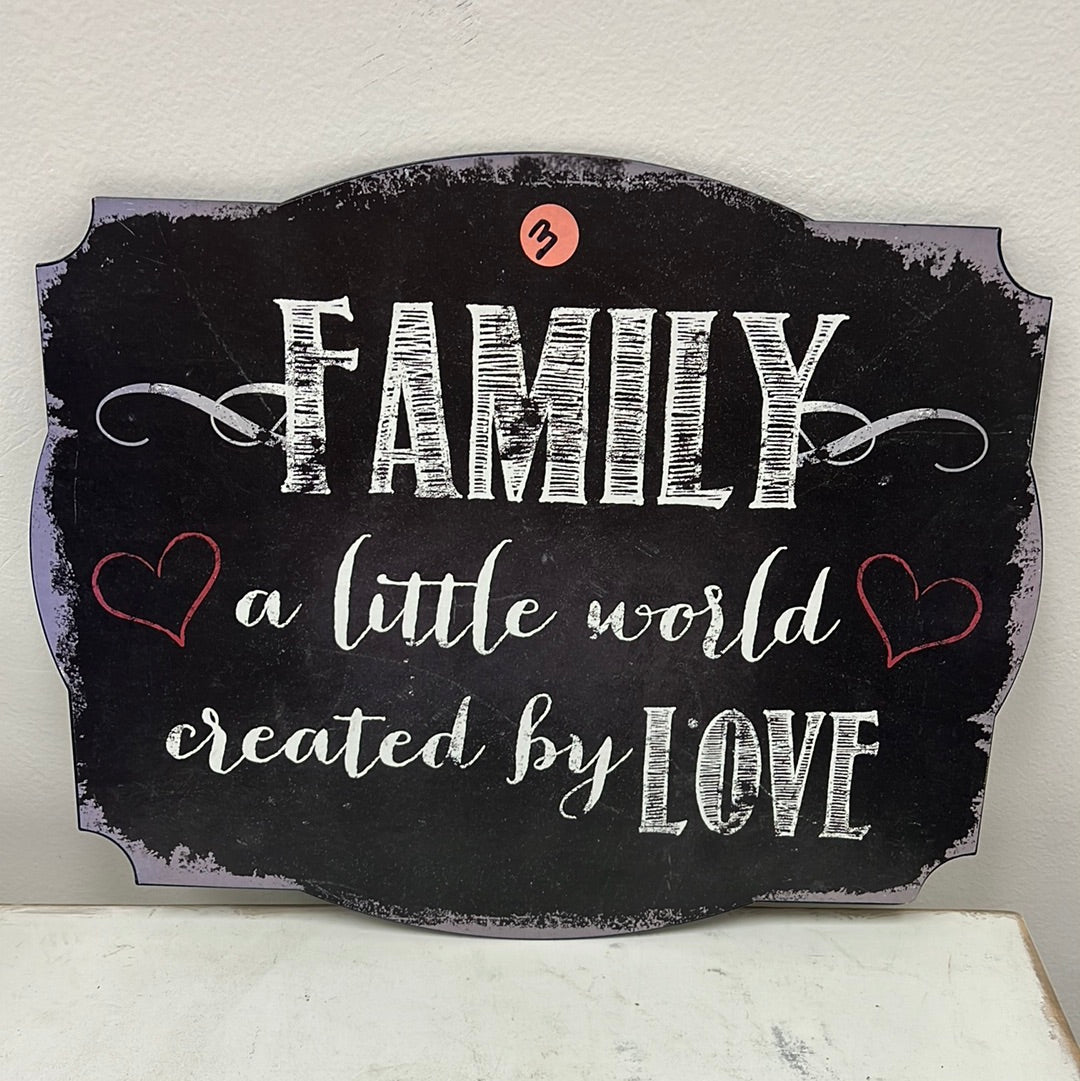 Family Tin Sign