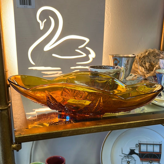 Vintage Amber Dish