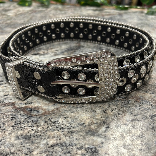 Black Bling Belt M