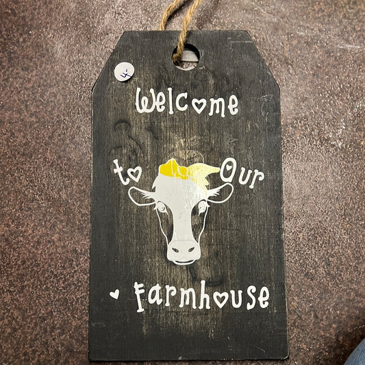 Farmhouse Cow Sign