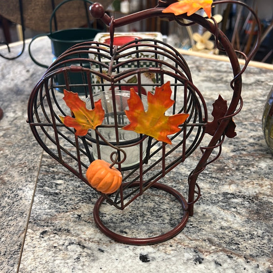 Fall Metal Candle Holder