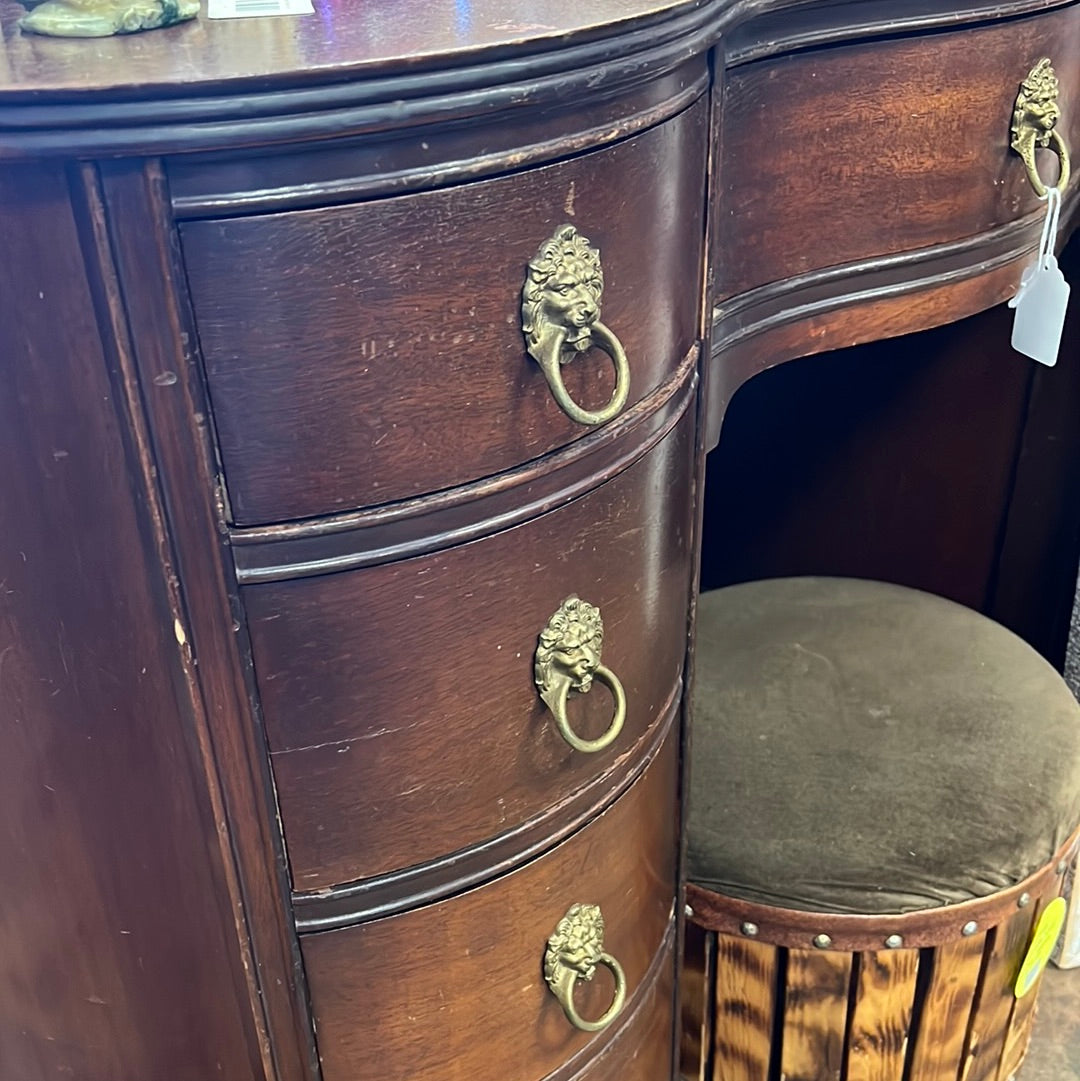 Antique Lionhead Desk