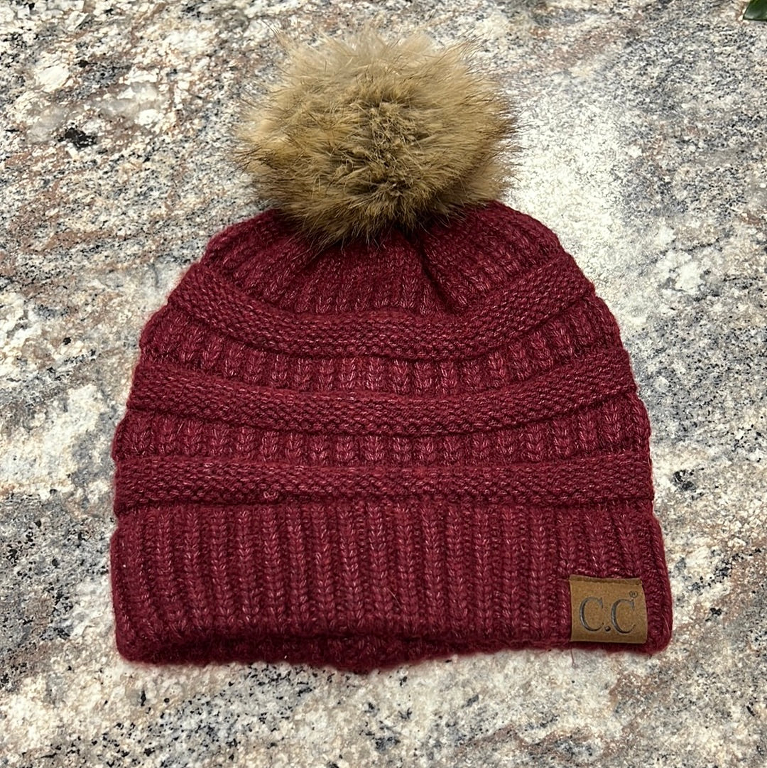 Burgundy CC Beanie