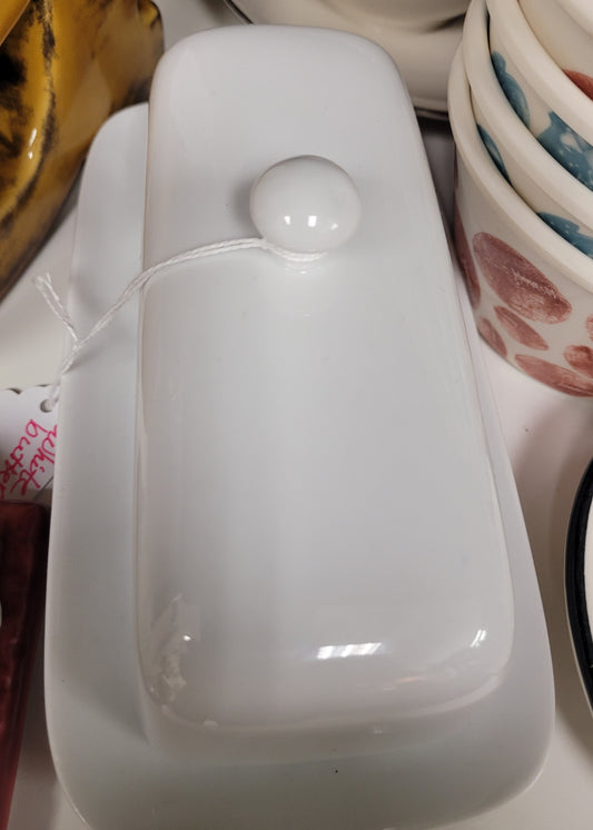 White butter dish