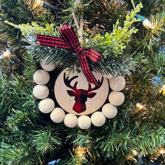 Beaded Deer Ornament