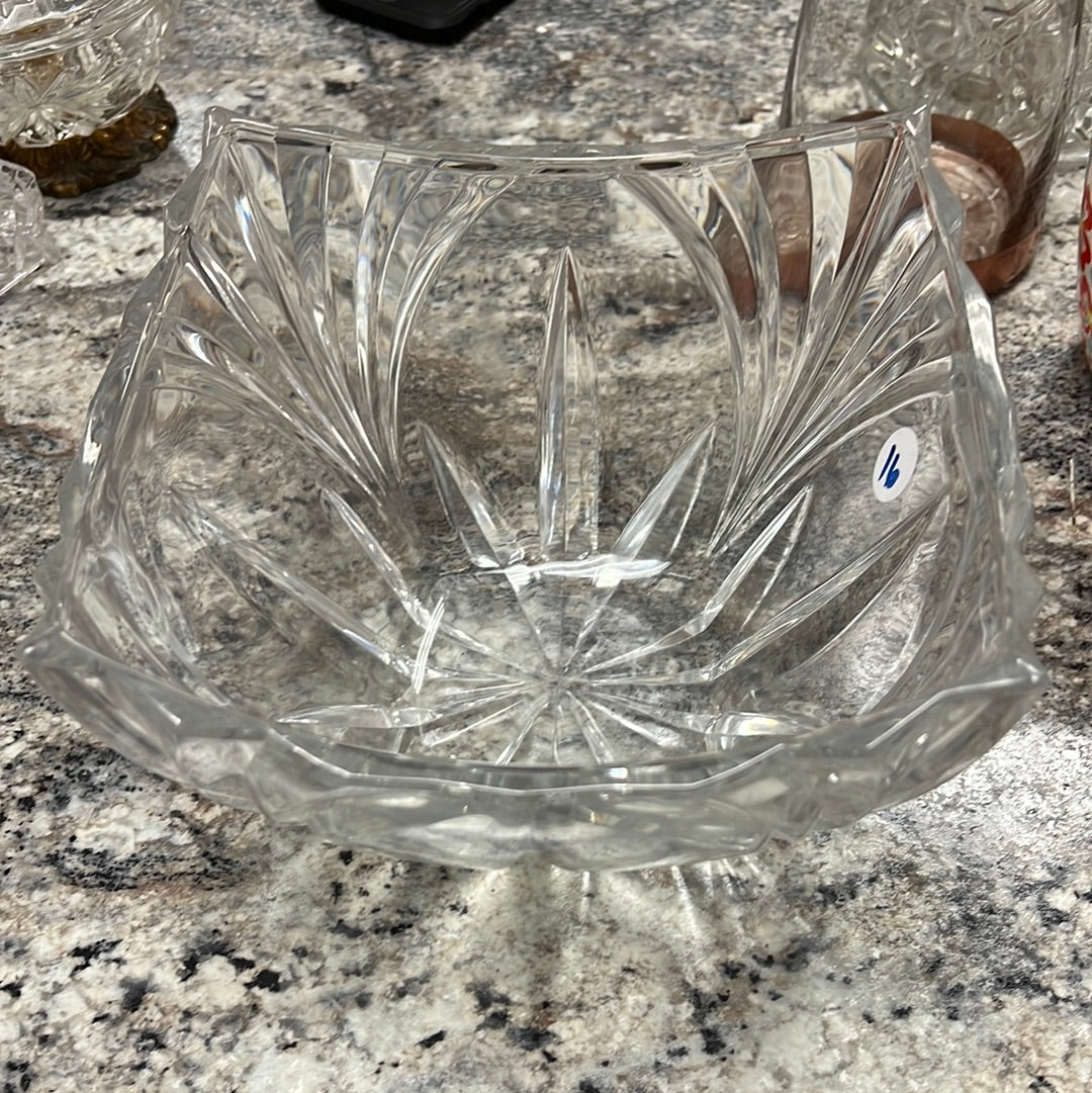 Vintage Crystal Glass Bowl