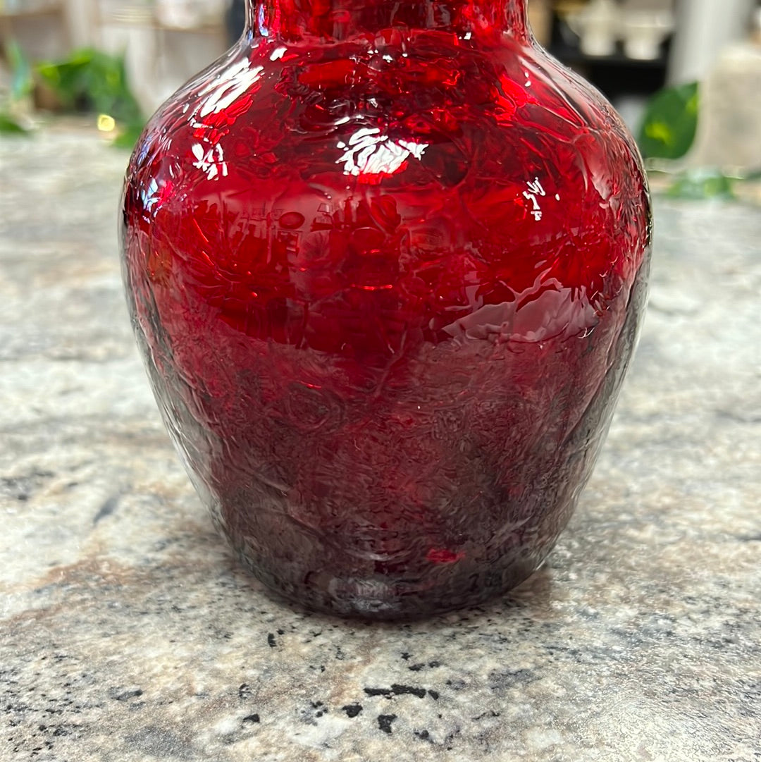 Vintage Ruby Red Vase