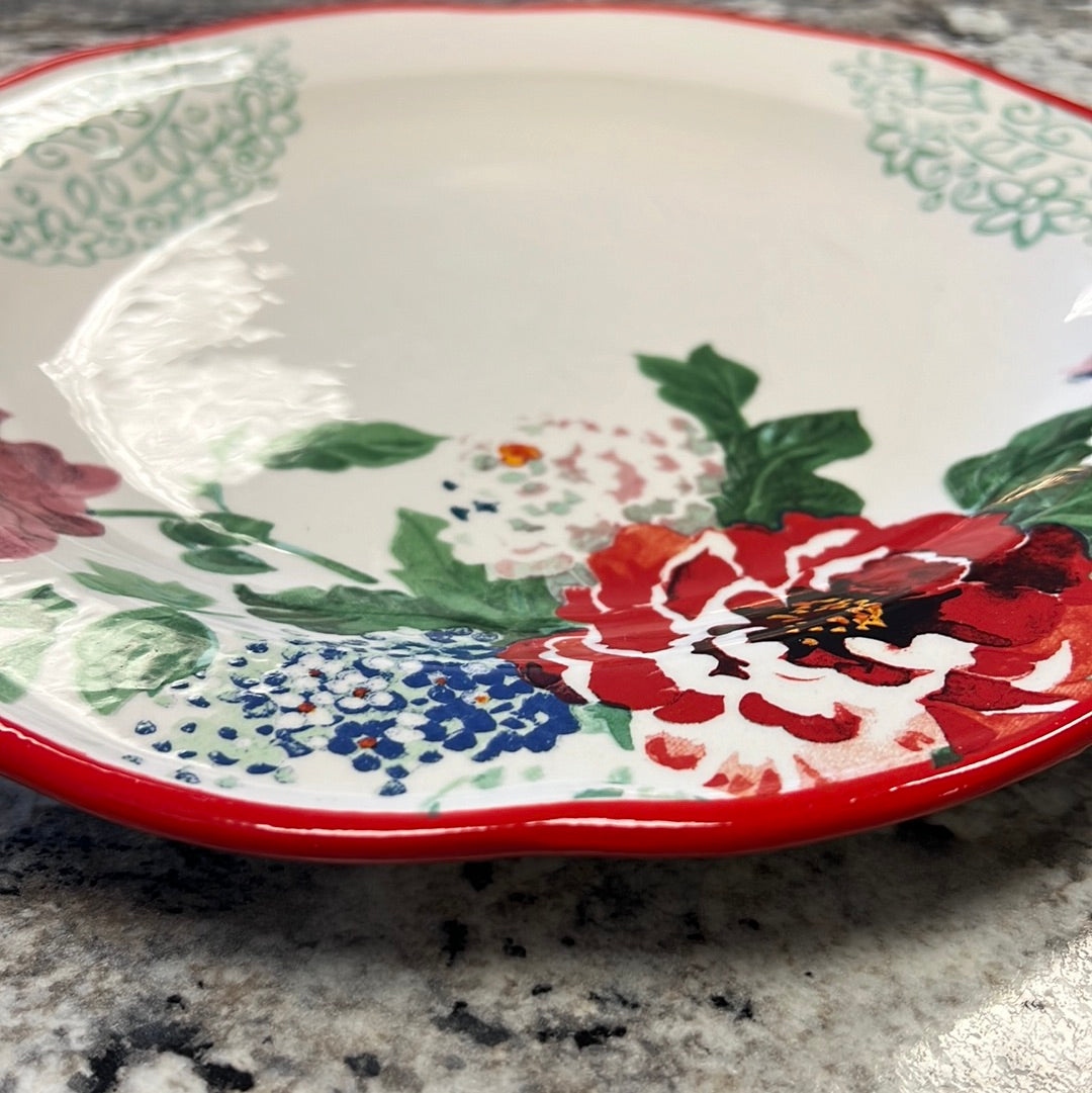 Large Floral Plates