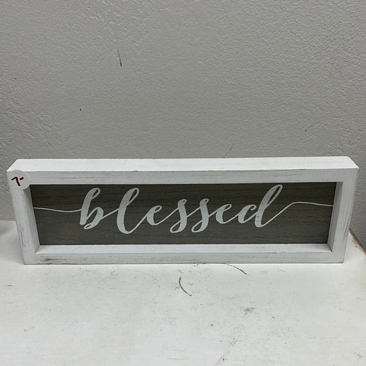 Blessed Wood Sign
