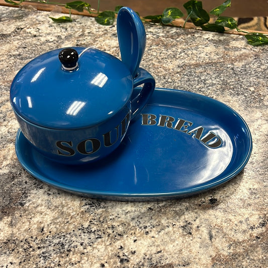 Blue Soup Bowl Set