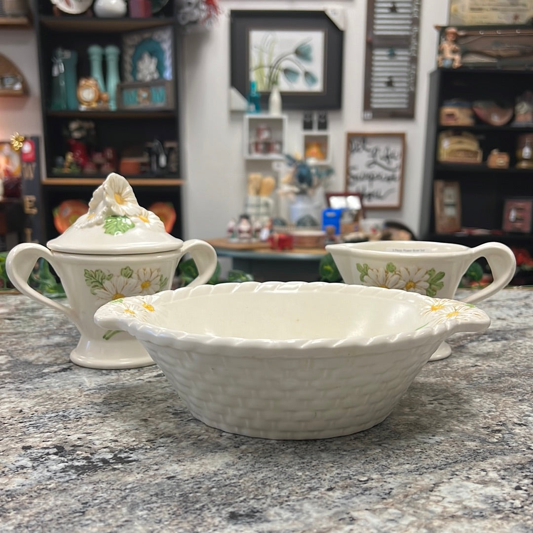 3 Piece Flower Bowl Set