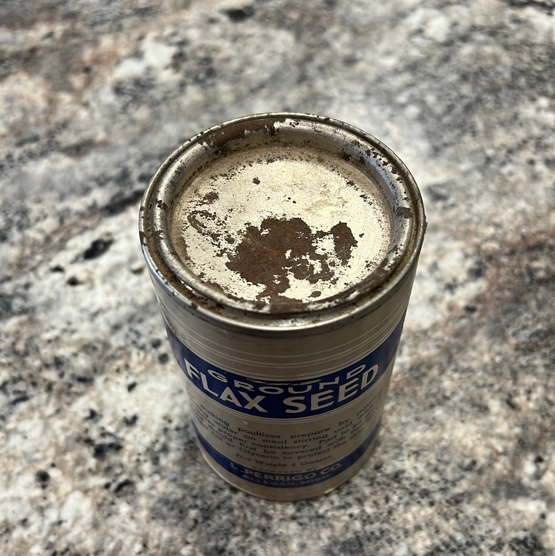 Vintage Flax Seed Tin