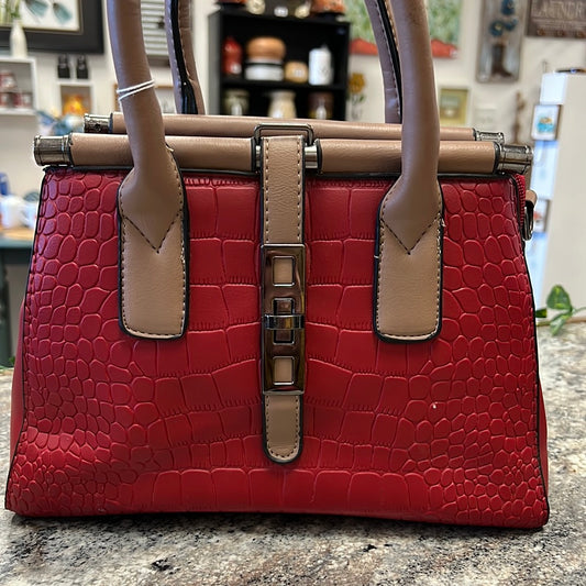 Red & Tan Handbag