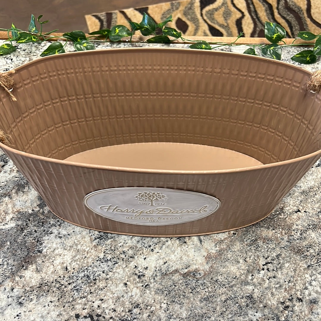 Brown Metal Bucket