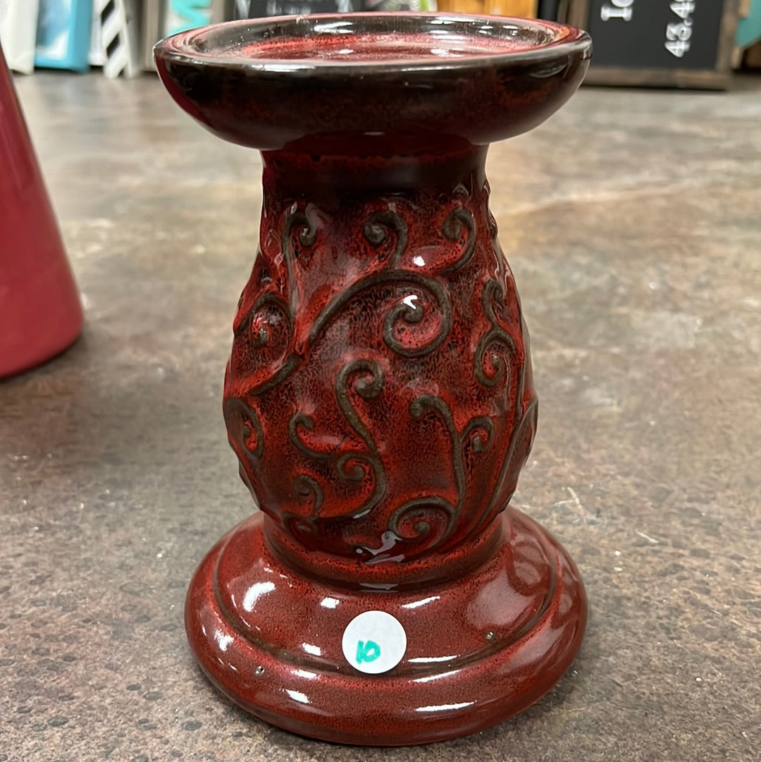 Red Candle Holder