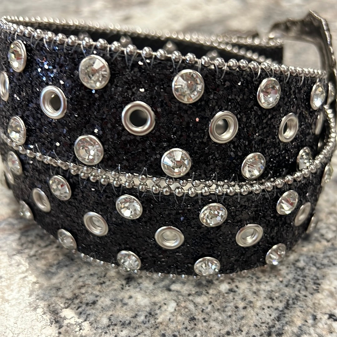 Black Bling Belt S