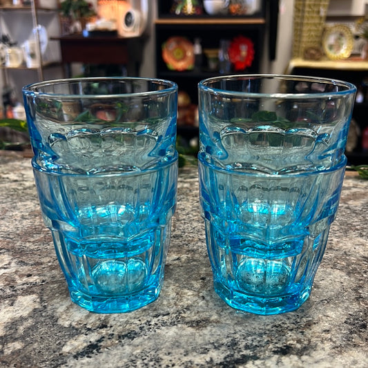 Blue Glass Cup Set