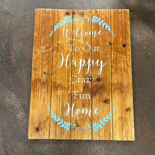Wood Welcome Sign