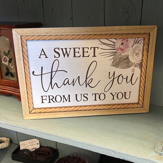 Thank You Wood Sign