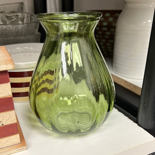 Green Glass Vase