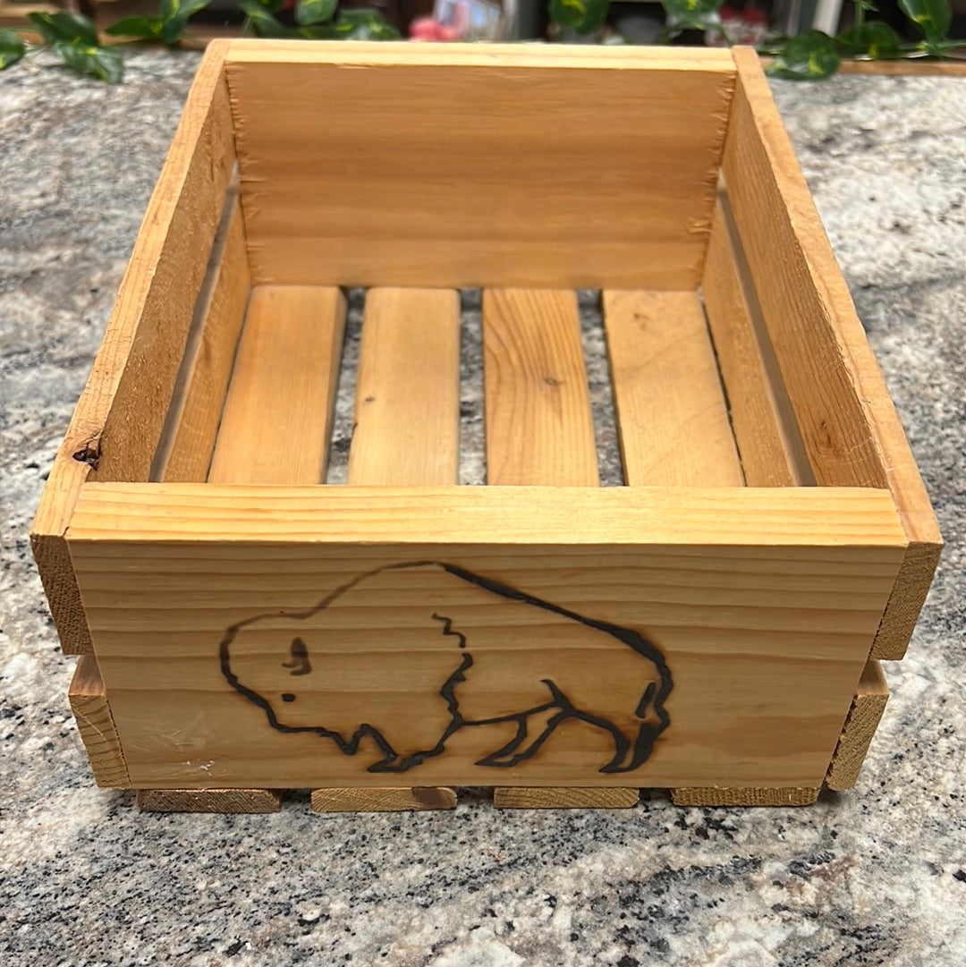 Engraved Wood Crate