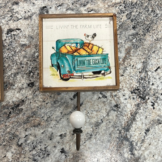 Blue Truck Wall Hook