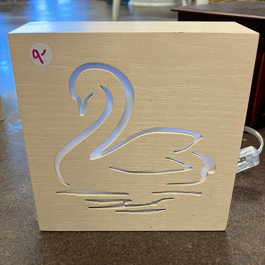 Lighted Swan Sign