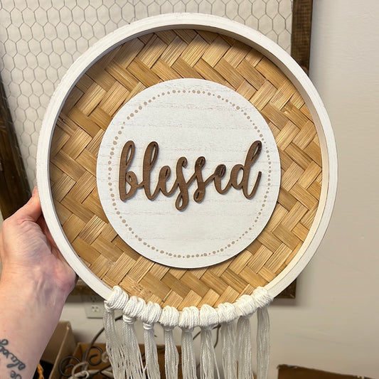 Blessed Wood Sign