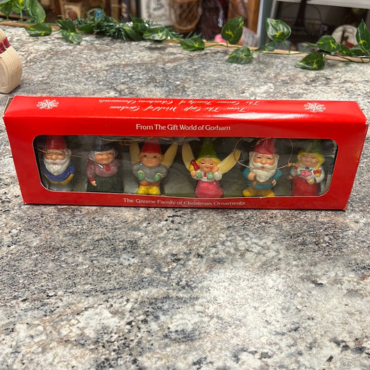 Vintage Gnome Ornament Set
