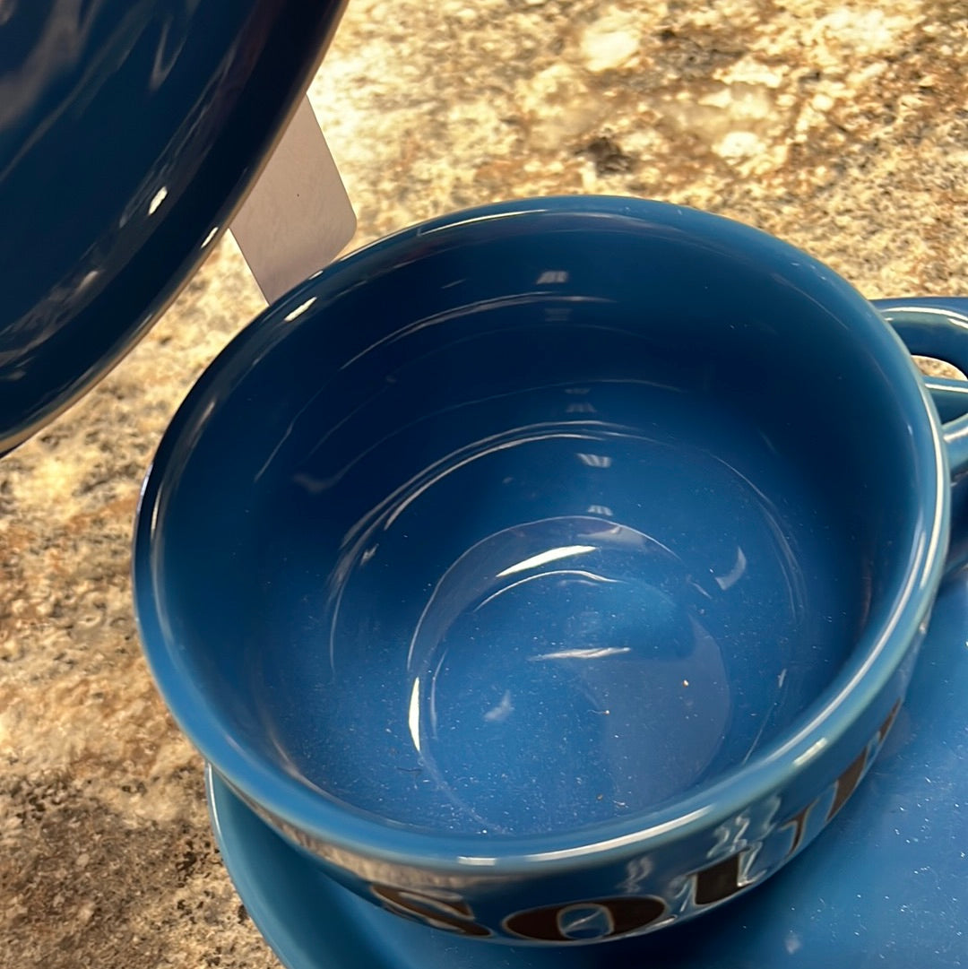 Blue Soup Bowl Set