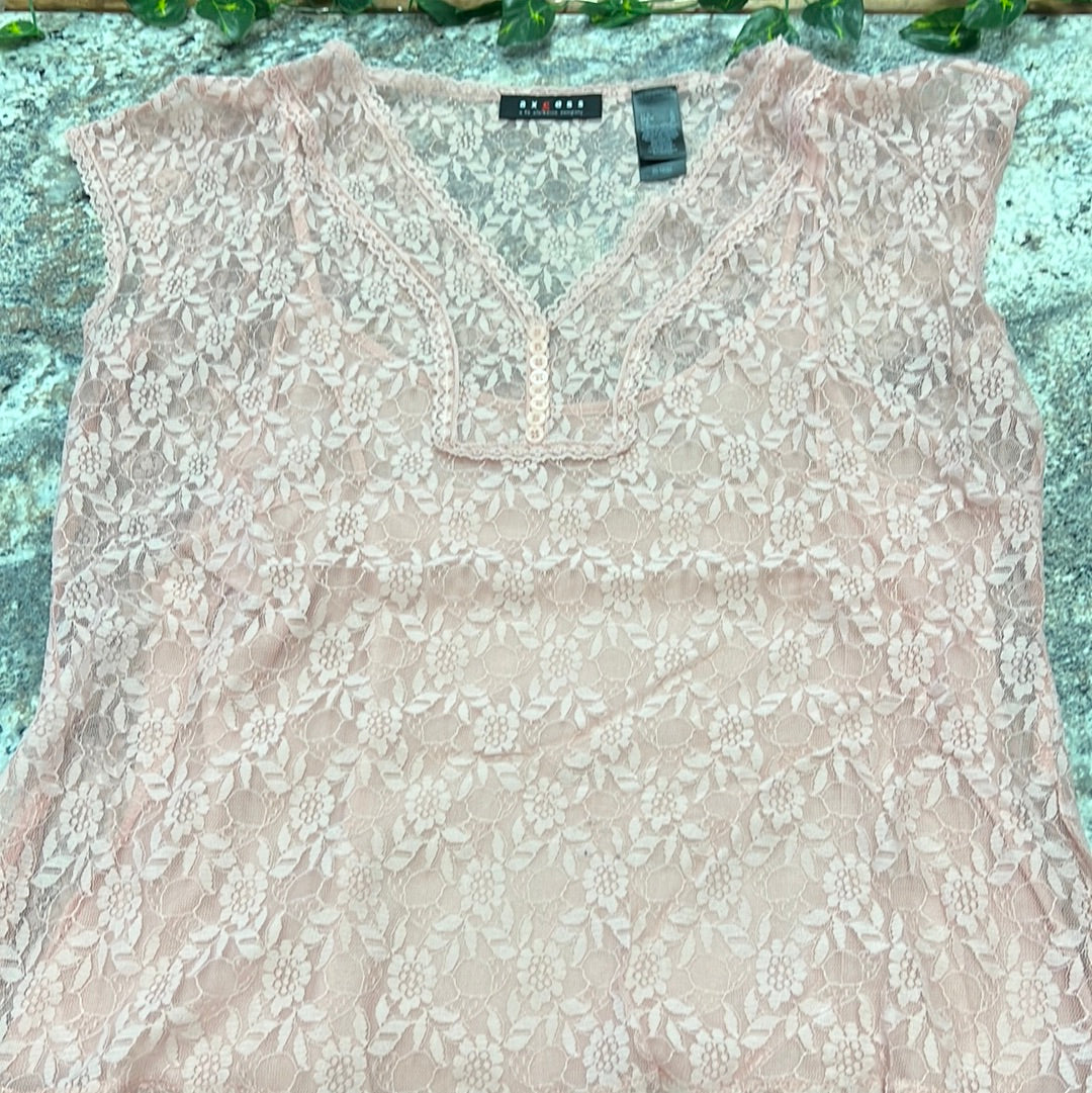 Pink Lace Shirt L