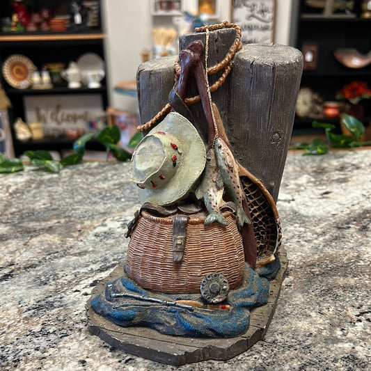 Vintage Fishing Coin Bank