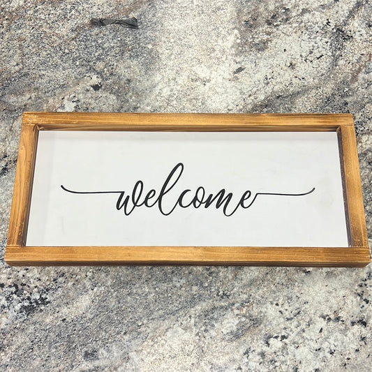 Wood Welcome Sign