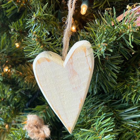 Wood Heart Ornaments