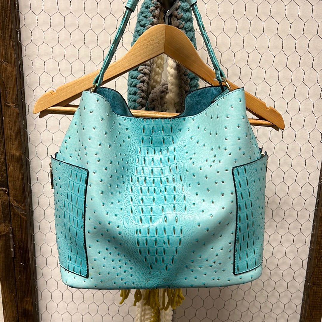 2 PC Turquoise Purse Set