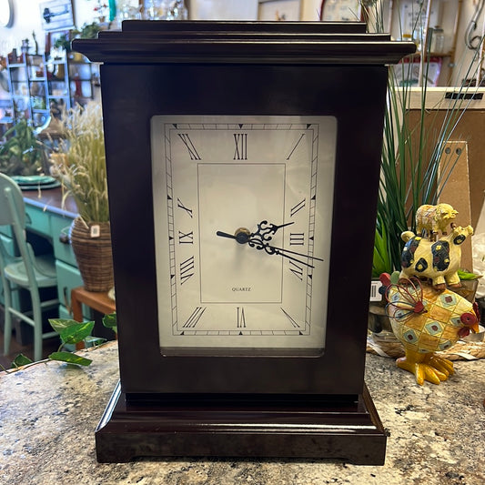 Dark Walnut Quartz Clock