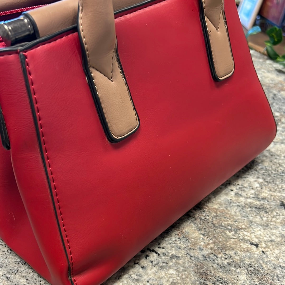 Red & Tan Handbag