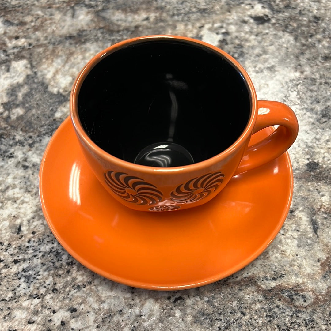 Orange Cup+Saucer Set