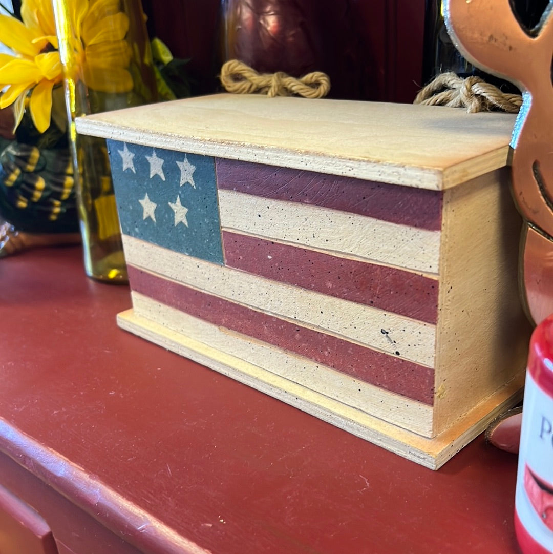 Flag Wood Box