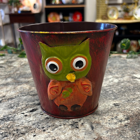 Owl Metal Bucket