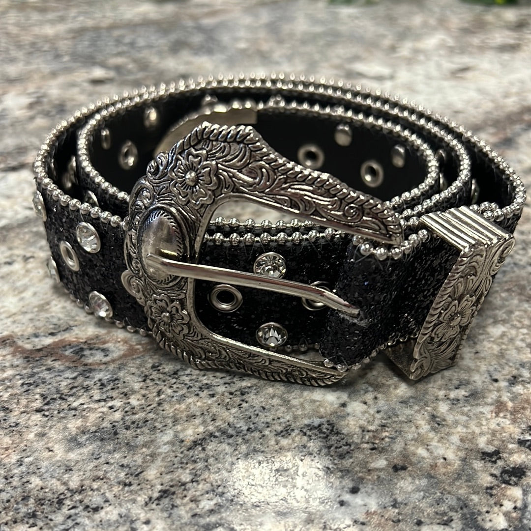 Black Bling Belt S