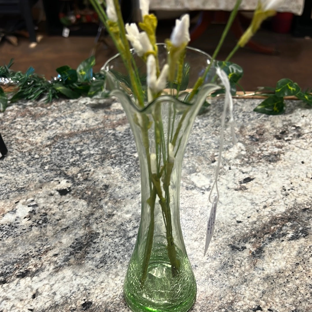 Green Crackle Vase