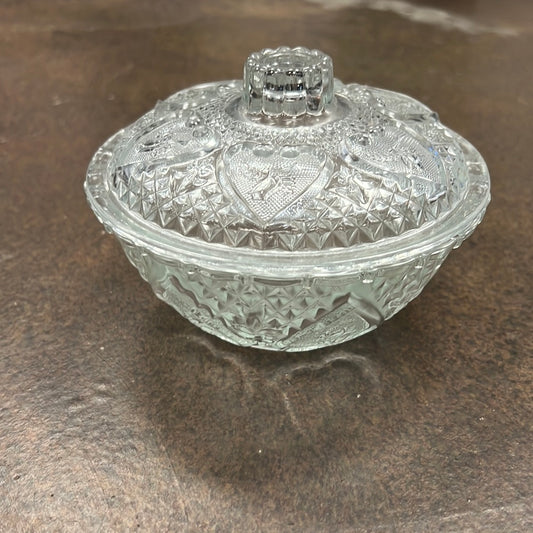 Vintage Crystal Dish w/Lid