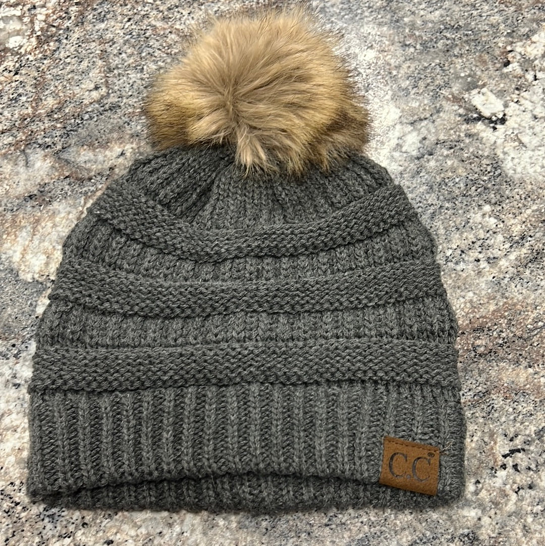 Gray CC Beanie