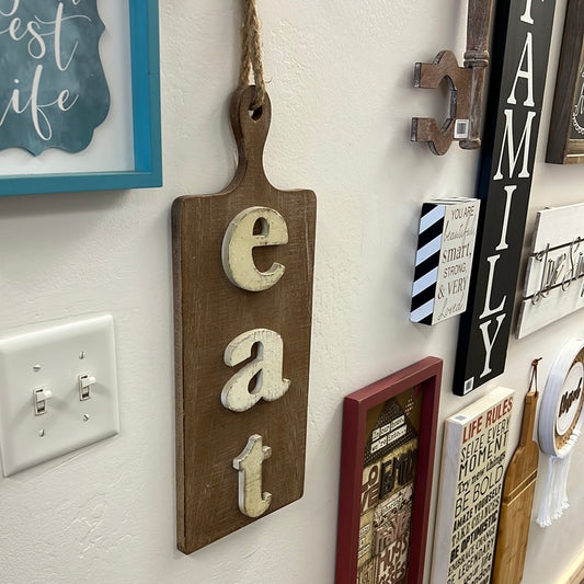 Wood Eat Sign