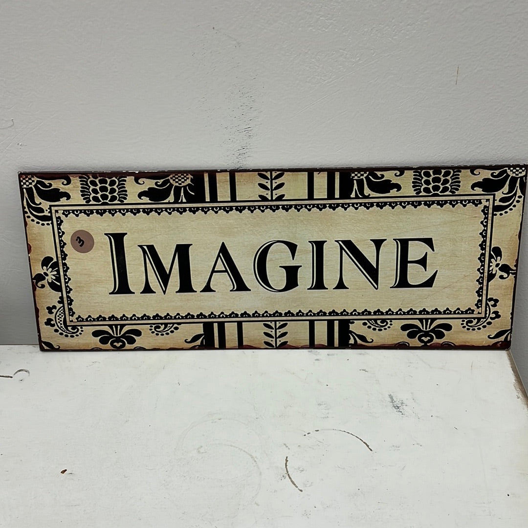 Imagine Tin Sign