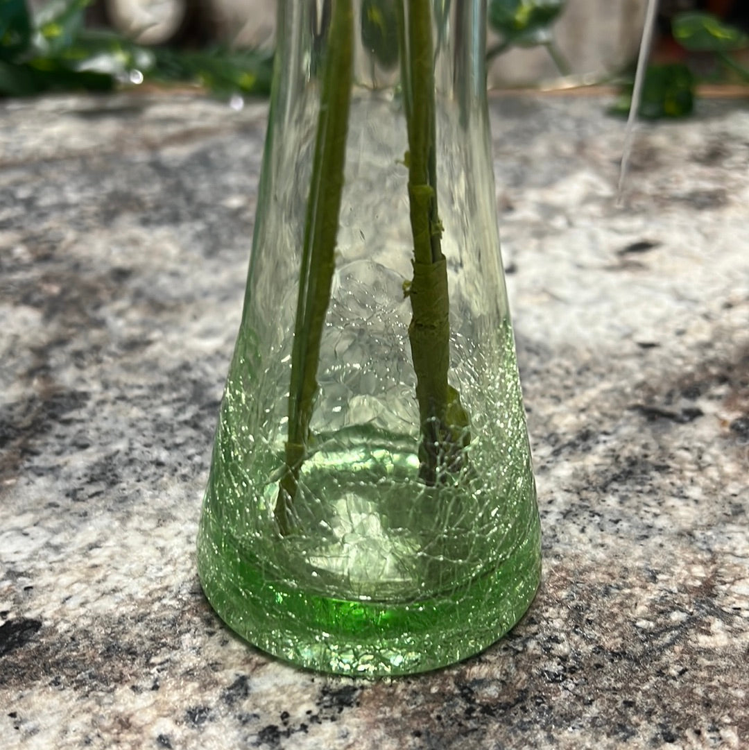 Green Crackle Vase