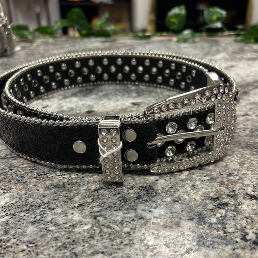 Black Bling Belt L