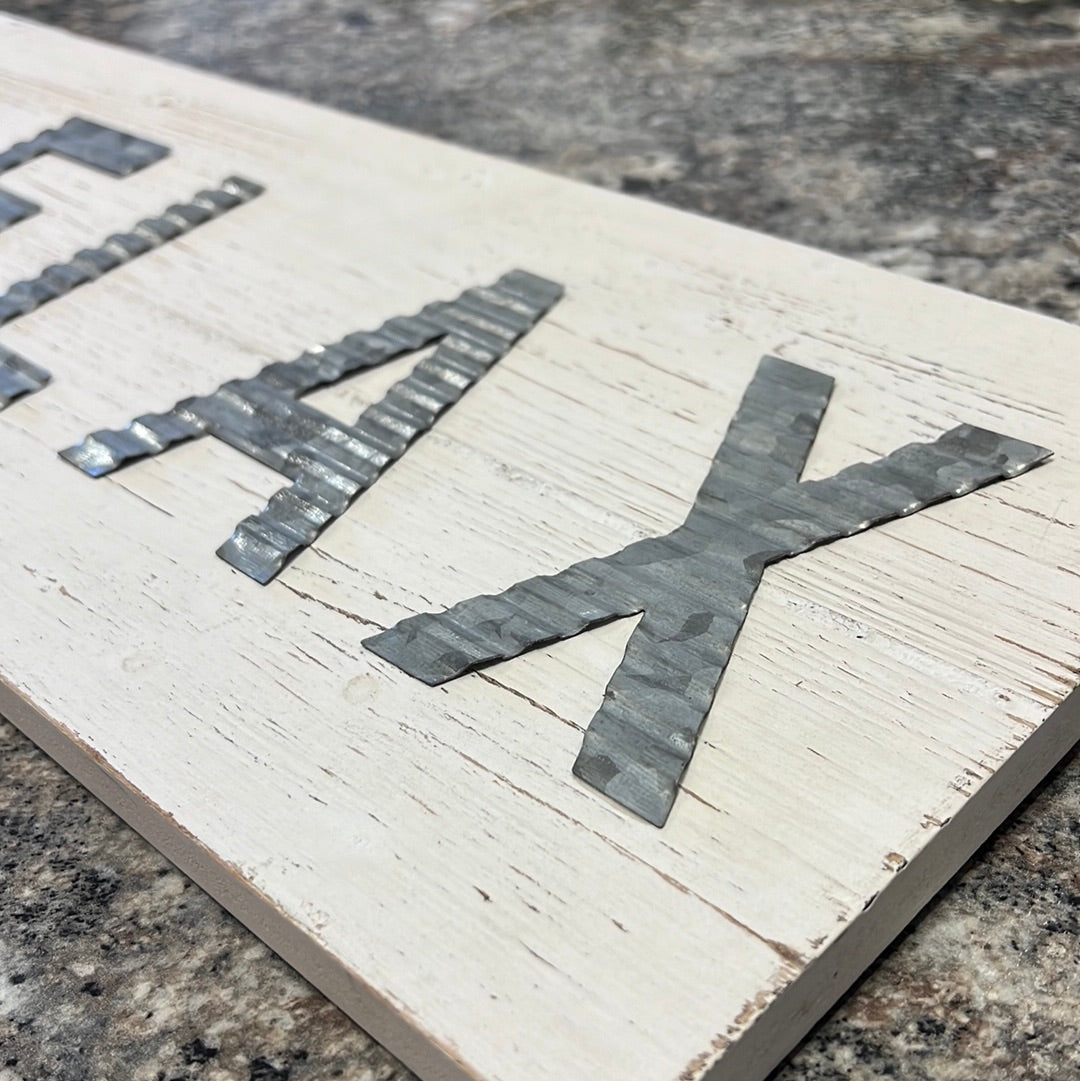 Relax Wood Sign